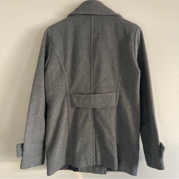 Land’s End Grey Wool Pea Coat - Picture 3 of 9